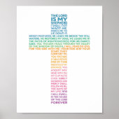 Psalm 23 NKJV De Heer is Mijn Herder Poster (Voorkant)