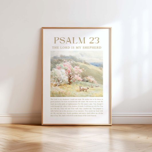 Psalm 23 NKJV De Heer is Mijn Herder Poster