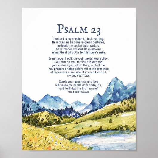 Psalm 23 NKJV De Heer is mijn herder Poster (Voorkant)