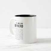 Psalm 23 NKJV De Heer is Mijn Herder Tweekleurige Koffiemok (Voorkant links)