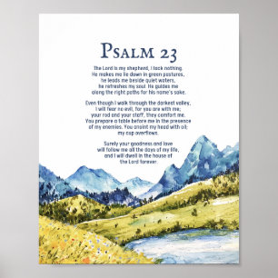 Psalm 23 NKJV De Heere is mijn herder Poster