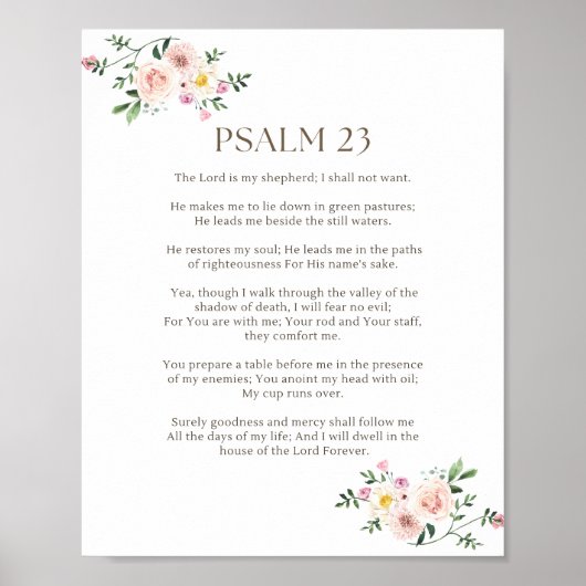 Psalm 23 NKJV De Heere is mijn Herder Poster (Voorkant)