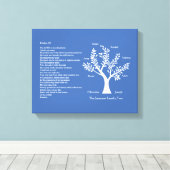 Psalm 23 NKJV met stamboom, Canvas Afdruk (Insitu (Houten vloer))