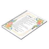 Psalm 23 NKJV Watercolor Botanical Bible Scripture Notitieboek (Linkerzijde)