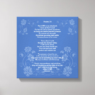 Psalm 23 NLT Canvas Afdruk