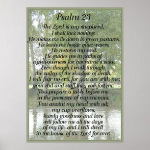 Psalm 23 op de achtergrond van het park Oxford Poster