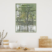 Psalm 23 op de achtergrond van het park Oxford Poster (Keuken)