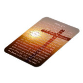 Psalm 23 Oranje Kruis Zonsondergang Magneet (Linkerzijde)