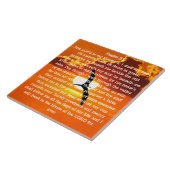 Psalm 23 Oranje Zonsondergang Zeemeeuw Tegeltje (Zijkant)