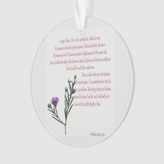 Psalm 23, Ornament van de Paarse Floral Circle (voorkant)