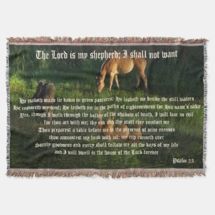 Psalm 23 Paard naast stilstaand water Deken