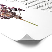 Psalm 23, Paars gele botanische Poster (steen) (Hoek)