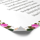 Psalm 23, Paarse Bloemenrand Poster Papier (Hoek)