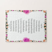 Psalm 23 Paarse Floral Borders, Puzzle Legpuzzel (Horizontaal)