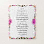 Psalm 23 Paarse Floral Borders, Puzzle Legpuzzel (Verticaal)