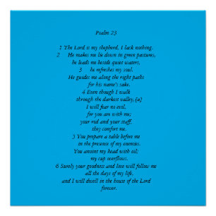 psalm 23 perfect poster