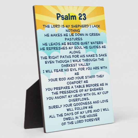 Psalm 23 plaque fotoplaat (Zijkant)