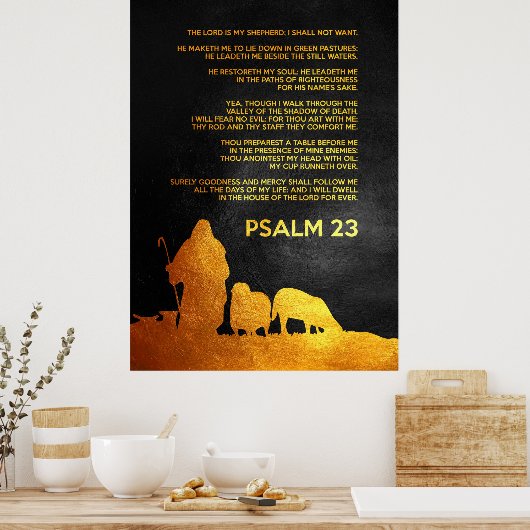 psalm 23 poster (Keuken)