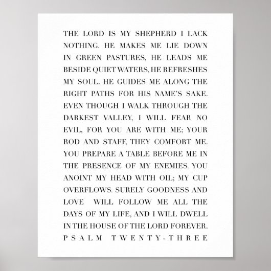 psalm 23 poster (Voorkant)