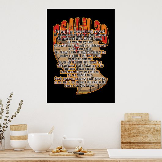 psalm 23 poster (Keuken)