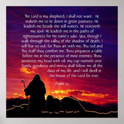 psalm 23 poster (Voorkant)