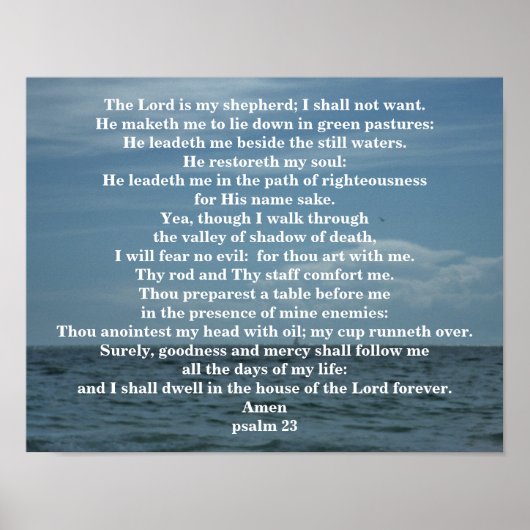 PSALM 23 POSTER (Voorkant)
