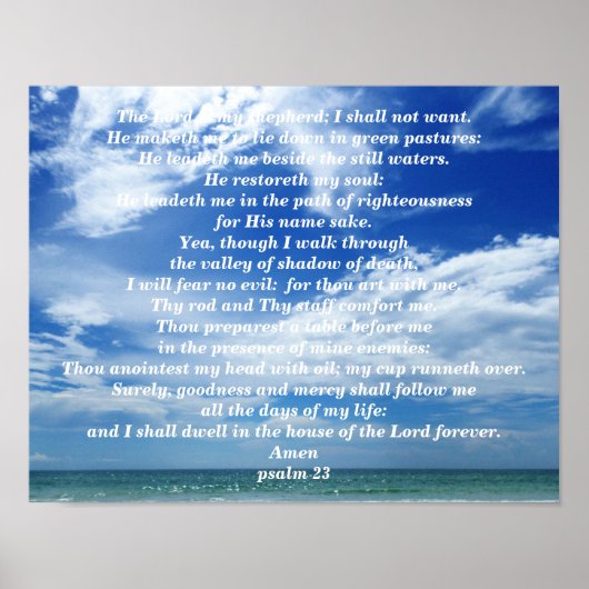 PSALM 23 POSTER (Voorkant)
