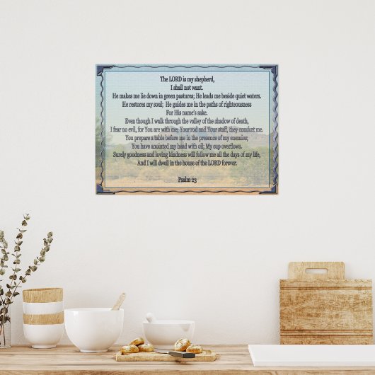 psalm 23 poster (Keuken)
