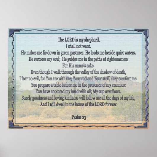 psalm 23 poster (Voorkant)