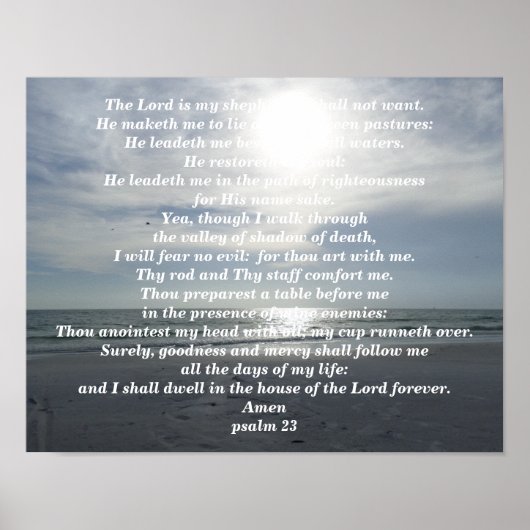 PSALM 23 POSTER (Voorkant)