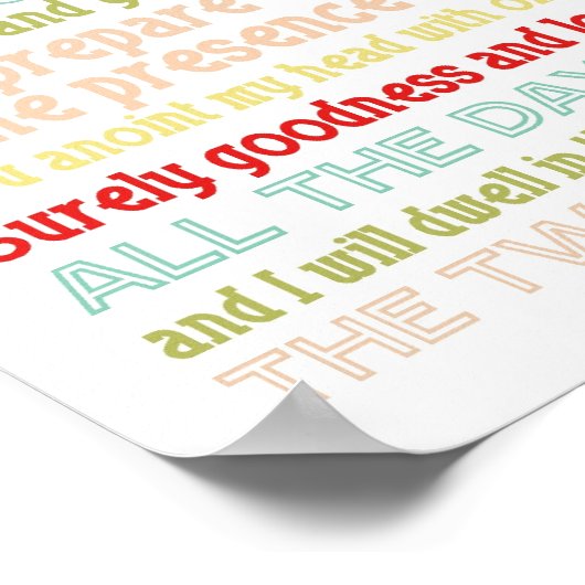 psalm 23 poster afdrukken (Hoek)