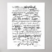 Psalm 23 poster | De Heer is Mijn Shepherd (Voorkant)