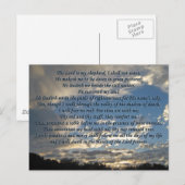 Psalm 23 Prachtige Bijbel Verse Christelijk Briefkaart (Voorkant / Achterkant)