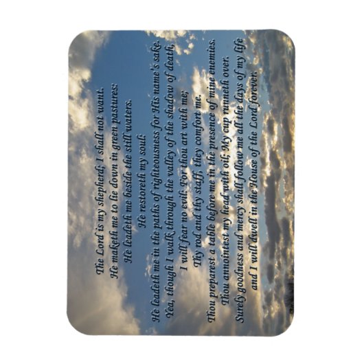 Psalm 23 Prachtige Bijbel Verse Christelijk Magneet (Verticaal)