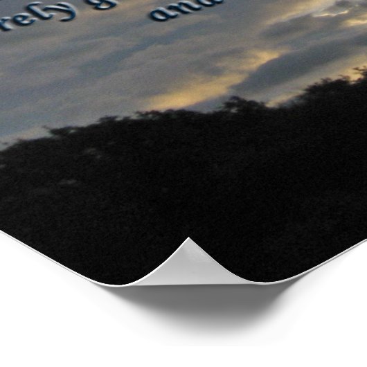 Psalm 23 Prachtige Bijbel Verse Christelijk Poster (Hoek)