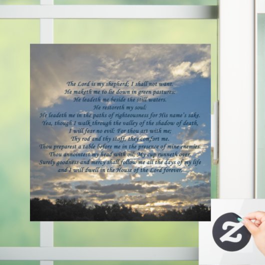 Psalm 23 Prachtige Bijbel Verse Christelijk Raamsticker (Huis)