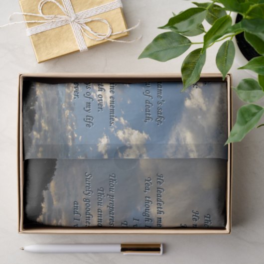 Psalm 23 Prachtige Bijbel Verse Christelijk Tissuepapier (Geschenk)