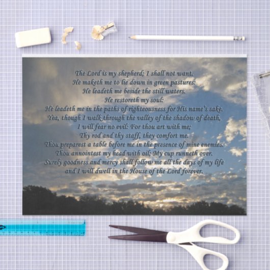 Psalm 23 Prachtige Bijbel Verse Christelijk Tissuepapier (Craft)