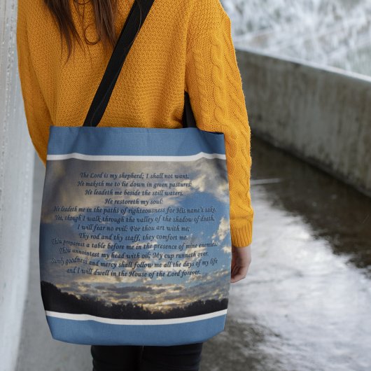 Psalm 23 Prachtige Bijbel Verse Christelijk Tote Bag