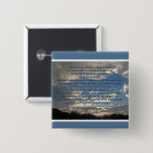 Psalm 23 Prachtige Bijbel Verse Christelijk Vierkante Button 5,1 Cm (Voorkant /achterkant)