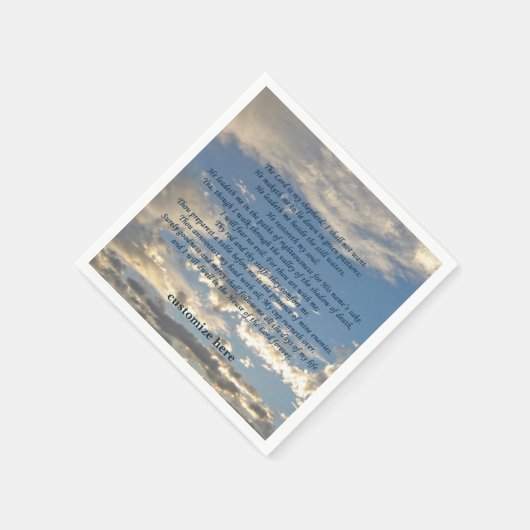 Psalm 23 Prachtige Christelijke bijbel Verse Aange Servet (Hoek)