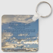 Psalm 23 Prachtige Christelijke bijbel Verse Aange Sleutelhanger (Achterkant)