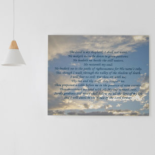 Psalm 23 Prachtige Christelijke Bijbel Verse Relig Imitatie Canvas Print