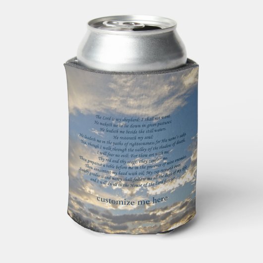 Psalm 23 Prachtige Christelijke Bijbelse Kerk Blikjeskoeler (Blikje Achterkant)