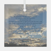 Psalm 23 Prachtige Christelijke Kerstmis Glas Ornament (Voorkant)