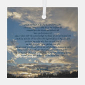 Psalm 23 Prachtige Christelijke Kerstmis Glas Ornament (Achterkant)