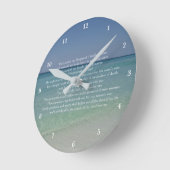 Psalm 23 Prachtige Christelijke strand House Relig Ronde Klok (Hoek)