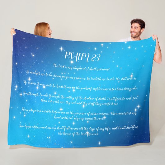 Psalm 23 Prayer Fleece Deken (In situ)