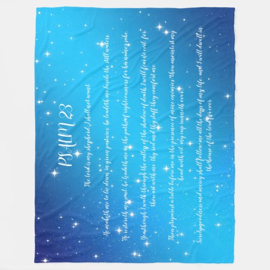 Psalm 23 Prayer Fleece Deken (Voorkant)