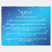 Psalm 23 Prayer Fleece Deken (Voorkant (Horizontaal))